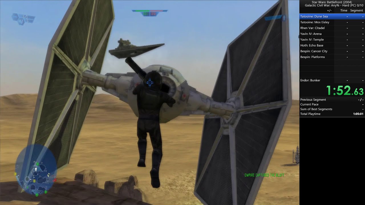 Star Wars: Battlefront (2004) - Galactic Civil War Any% (Hard) Speedrun in 1:17:24 by dema77_