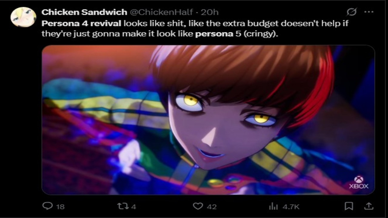 The Persona 4 Revival Situation Is Sad