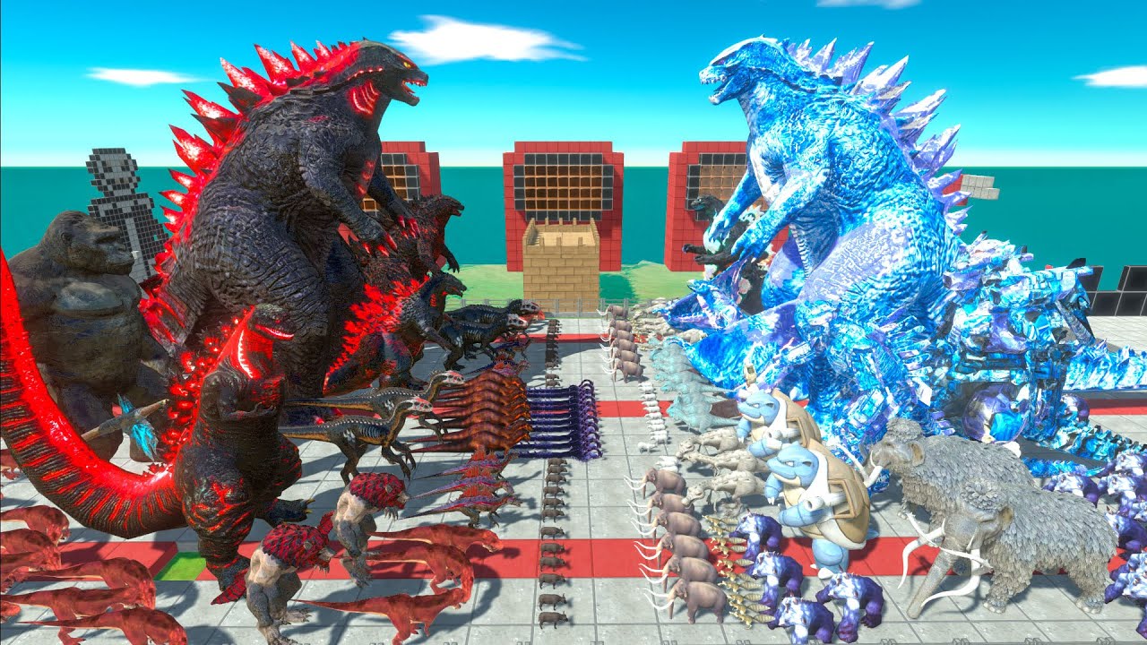 Dark Devil Monster War - Team Legendary Devil Godzilla 2014 x Kong VS Team Ice Godzilla Shimo - ARBS