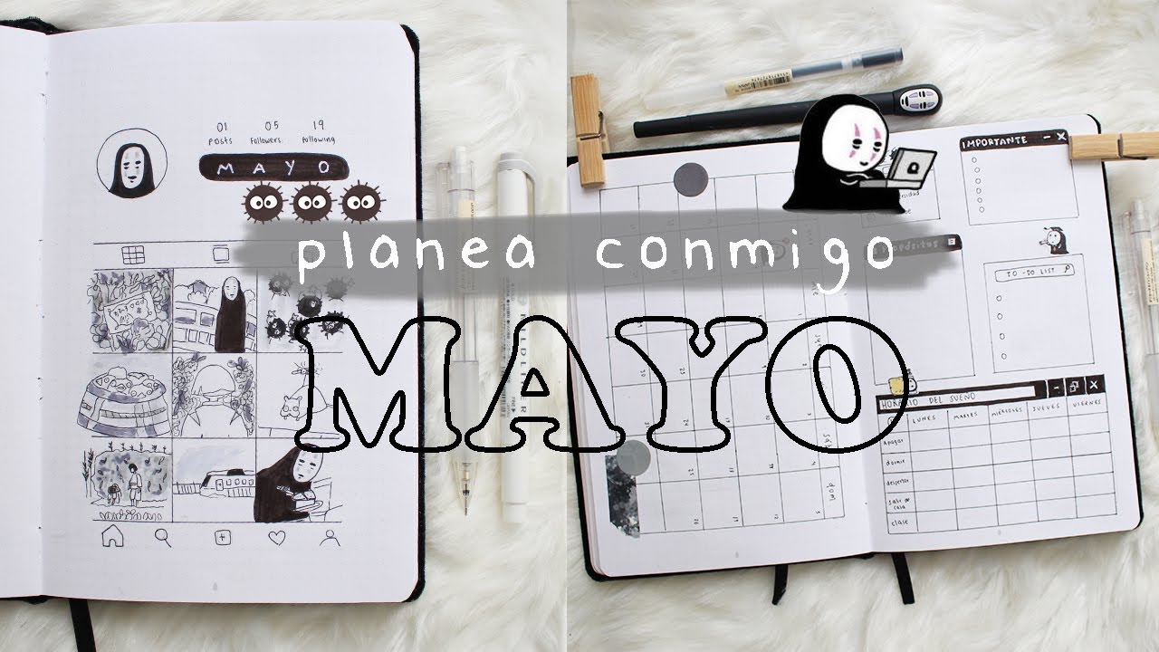 BULLET JOURNAL: MAYO 2019 | planea conmigo // no face (el viaje de chihiro) | sofiapricot