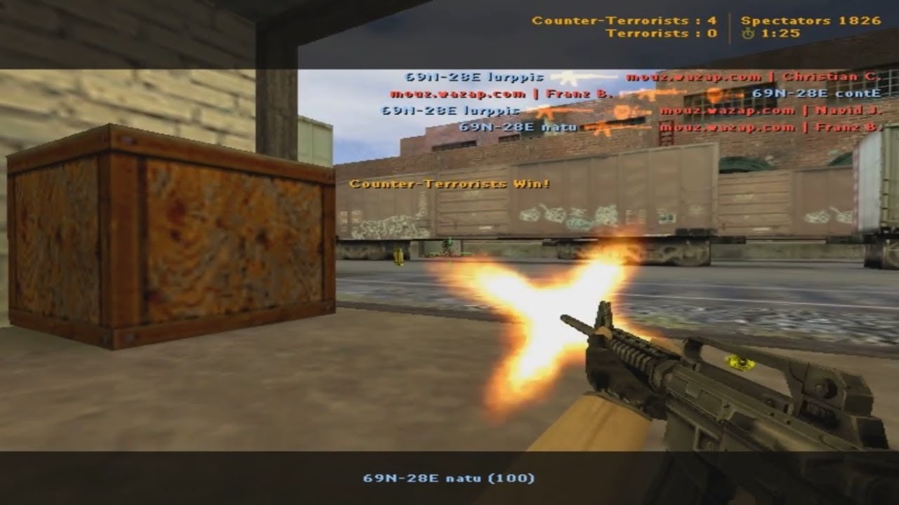 Counter-Strike 1.6 mouz.wazap.com vs 69N-28E Map: de_train CS 1.6 [HLTV] WSVG 2007