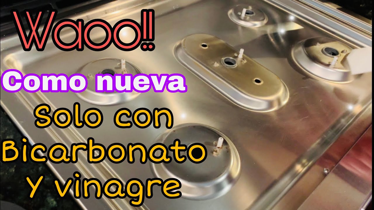 🏡LIMPIE LA ESTUFA DE ACERO INOXIDABLE CON BICARBONATO Y VINAGRE Y LA DEJO COMO NUEVA- #limpieza