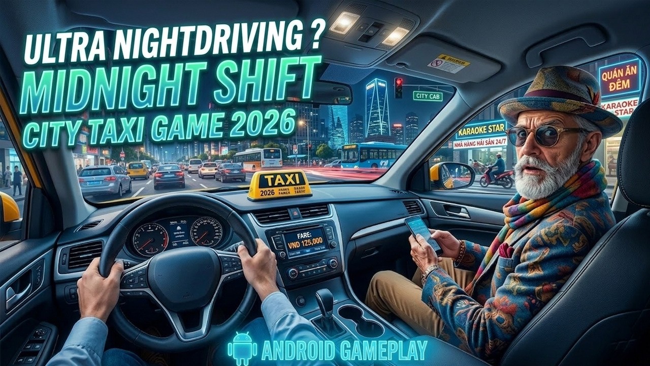 Realistic Night Driving | City Taxi Game 2026 - Car Game Android Gameplay