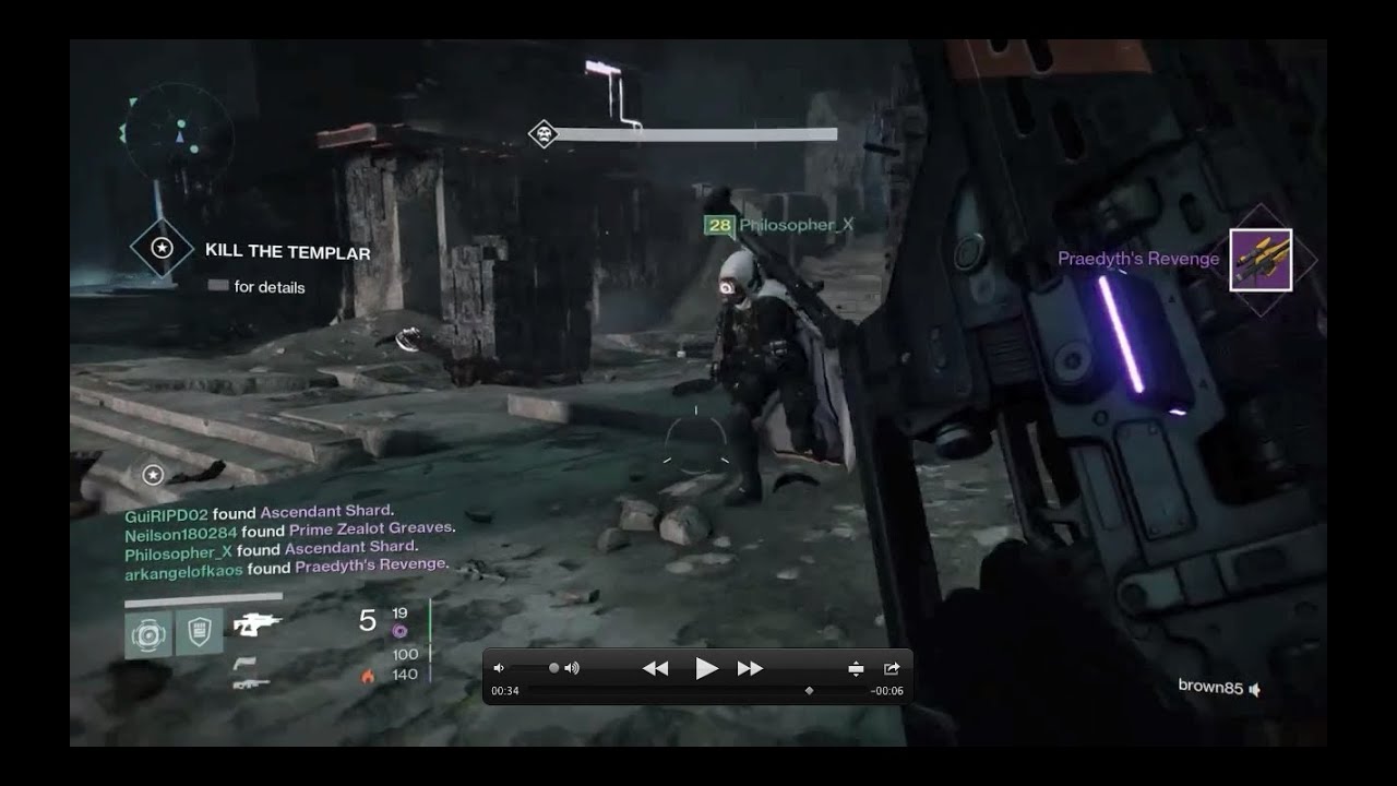 Destiny - Praedyth's Revenge - Raid Reward (Destroy The Oracles - Vault Of Glass - RotH)