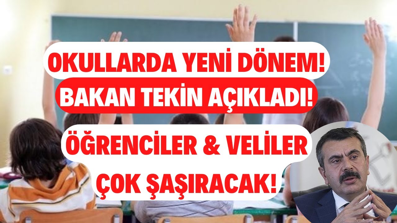 FLAŞ! MEB Açıkladı! Okullarda YENİ DÖNEM! Öğrenciler & Veliler Çok ŞAŞIRACAK!