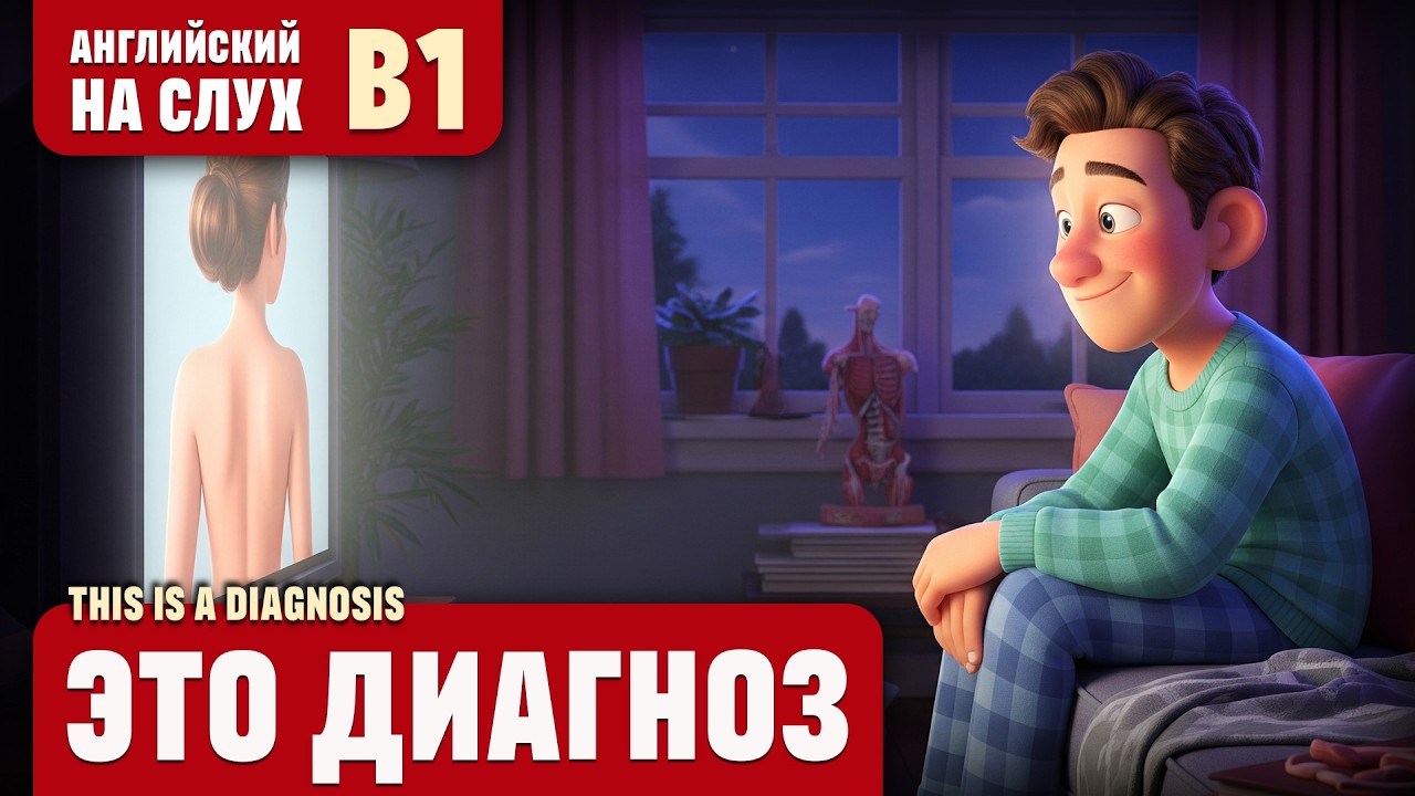 Это диагноз. Весёлый рассказ (уровень B1). Английский на слух.