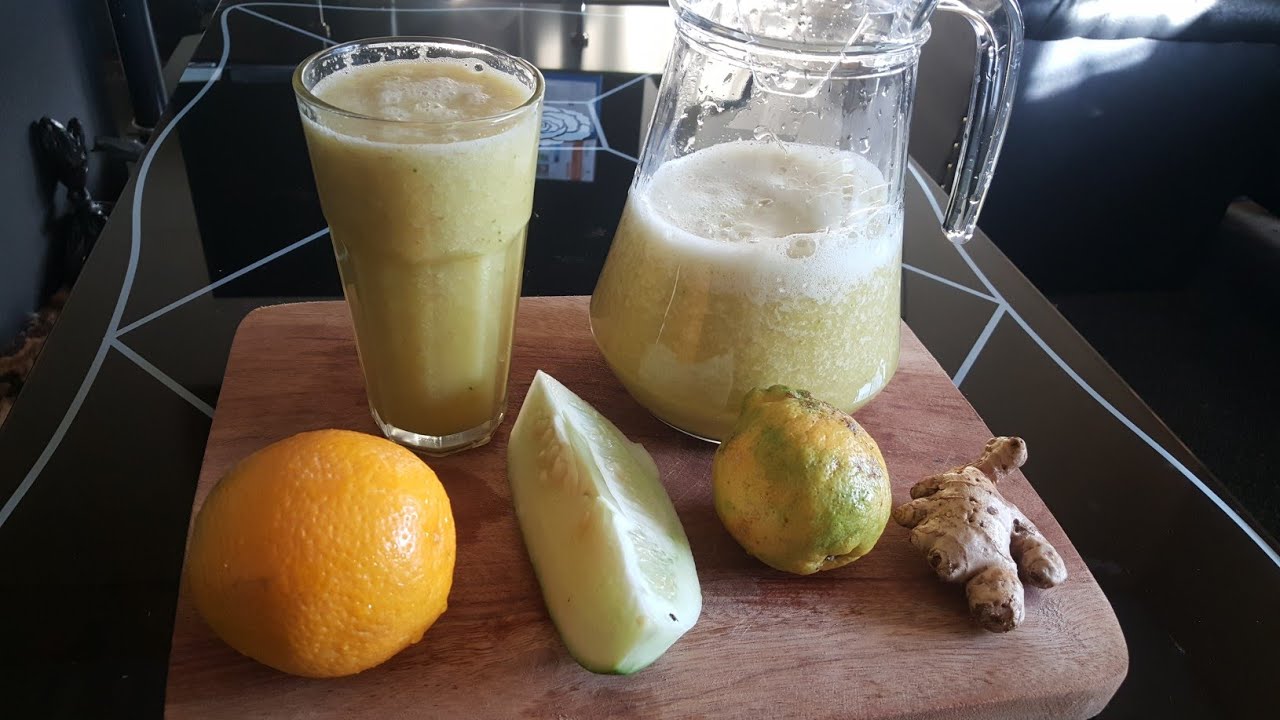 CUCUMBER ORANGE LEMON AND GINGER JUICE