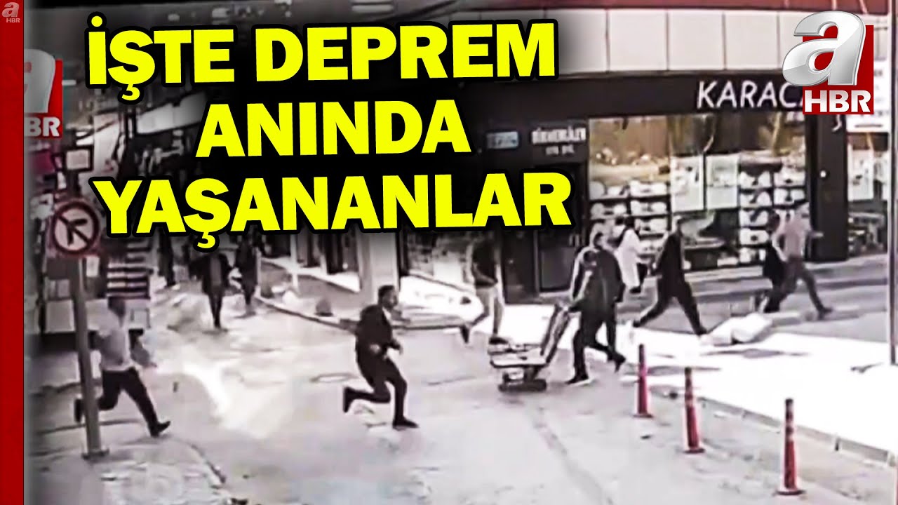 Deprem anında vatandaşlar sokağa koştu! O anlar kamerada | A Haber