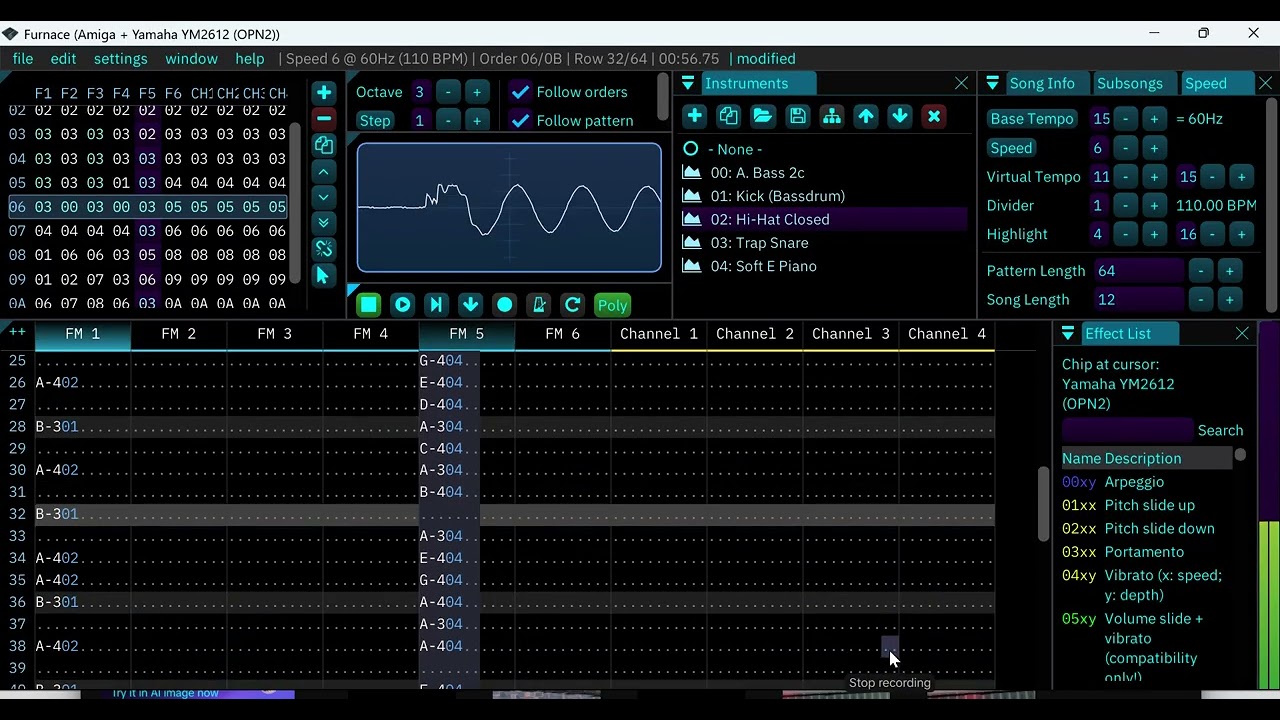 Furnace Tracker Practice 3 6 26 OPN FM Synth