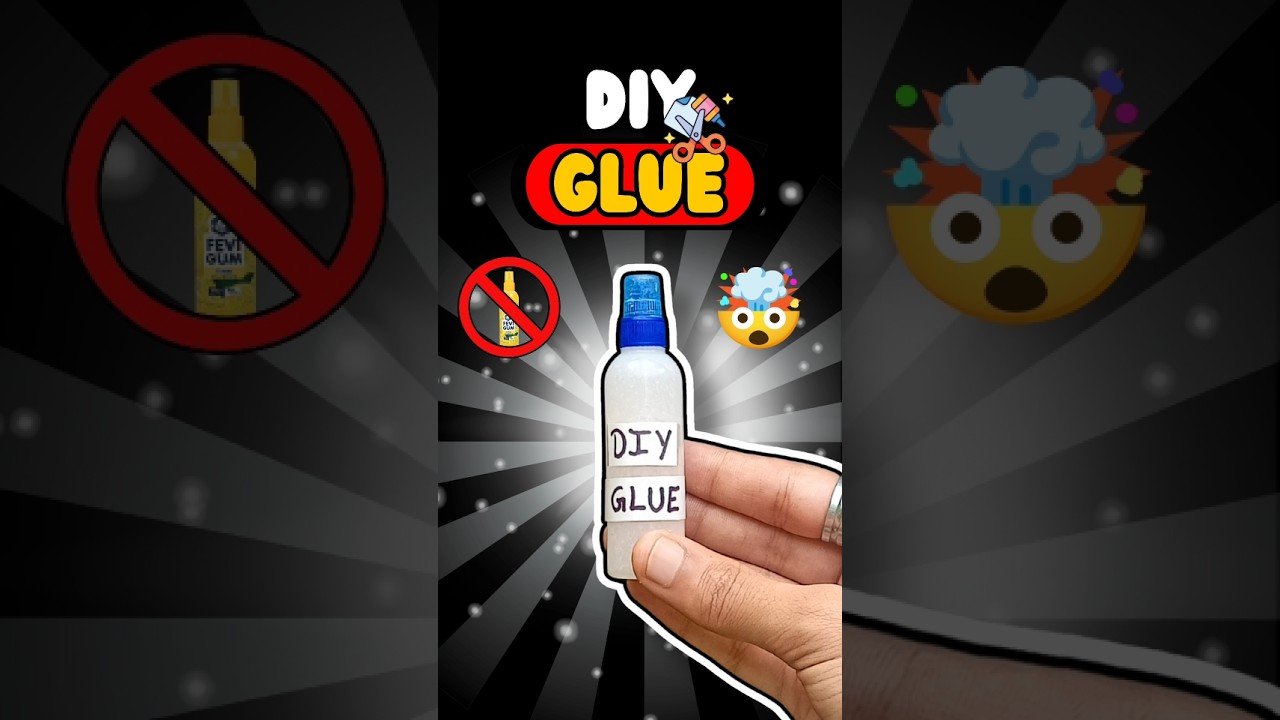 Homemade DIY Glue 💯🤯 #diy #shorts #homemade #origami #craft #experimnent #glue #papercrafts #howto
