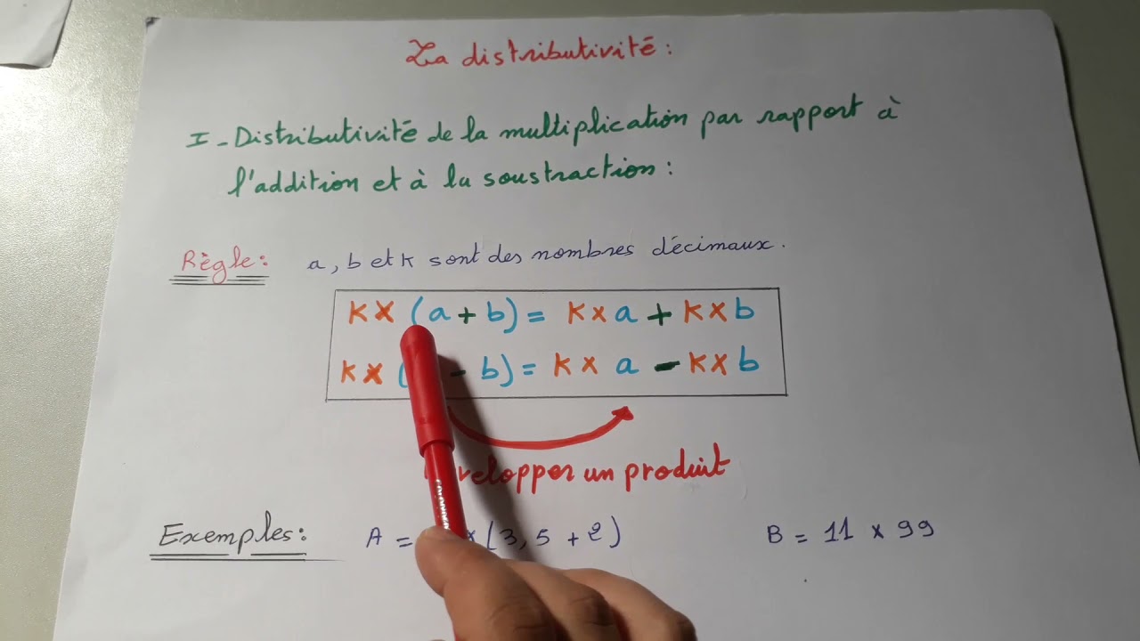 Formules de distributivités :Développement  et Factorisation النشر و التعميل