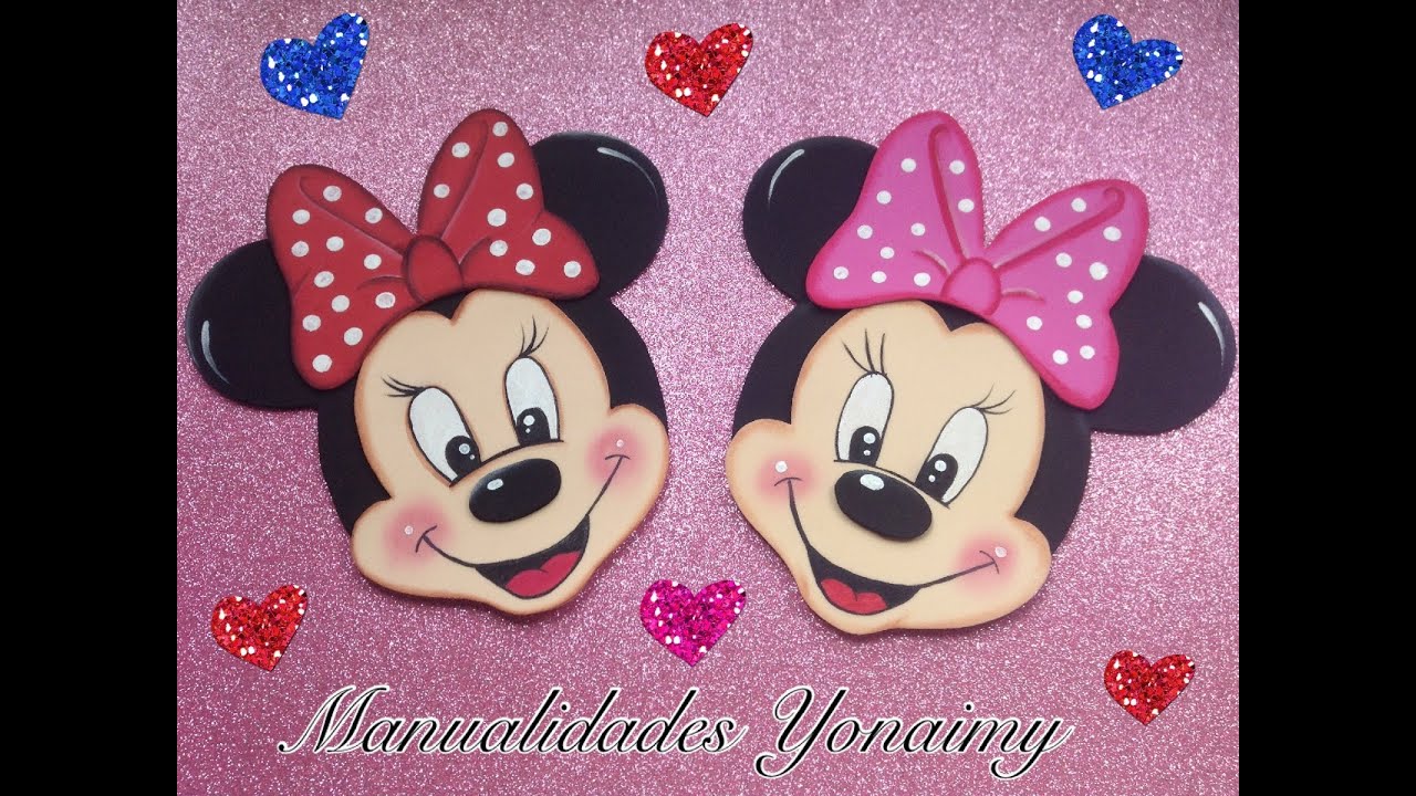 MINNIE MOUSE HECHA CON FOAMY O GOMA EVA .