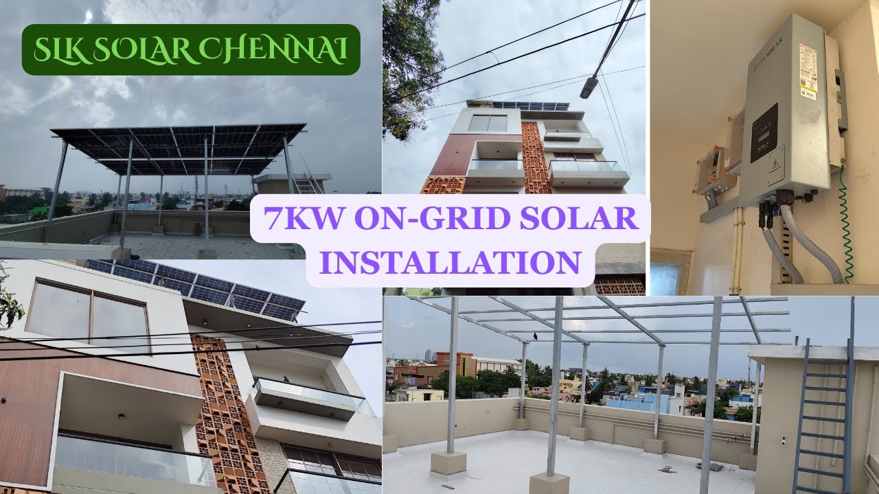 7Kw on grid solar installtion in kolathur ll DONE BY SLK SOLAR CHENAI