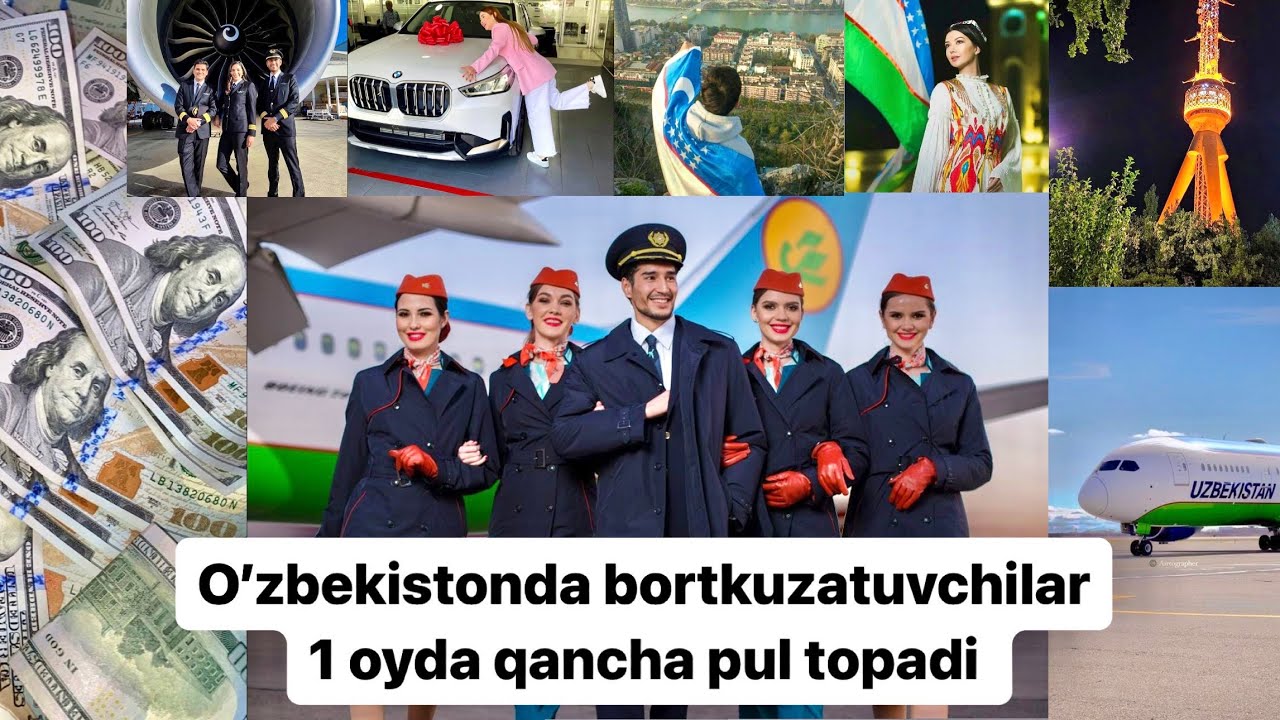 O’zbekistonda bortkuzatuvchilar oylik maoshi #styuadessa #bortkuzatuvchi #uzairways #cabincrew
