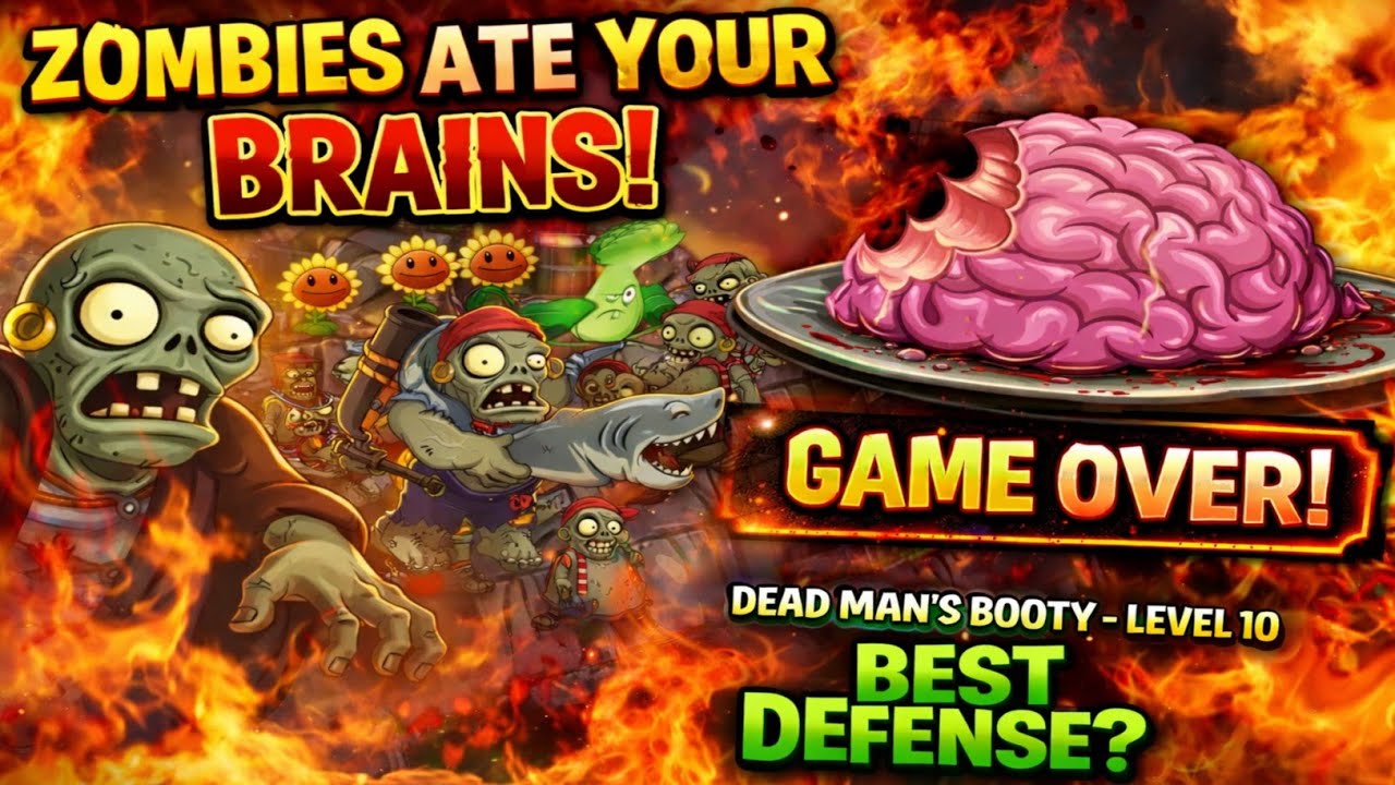 Level- Dead Man's Booty (zombies ate your brain)😱 plant vs zombies 2 gameplay💥💥