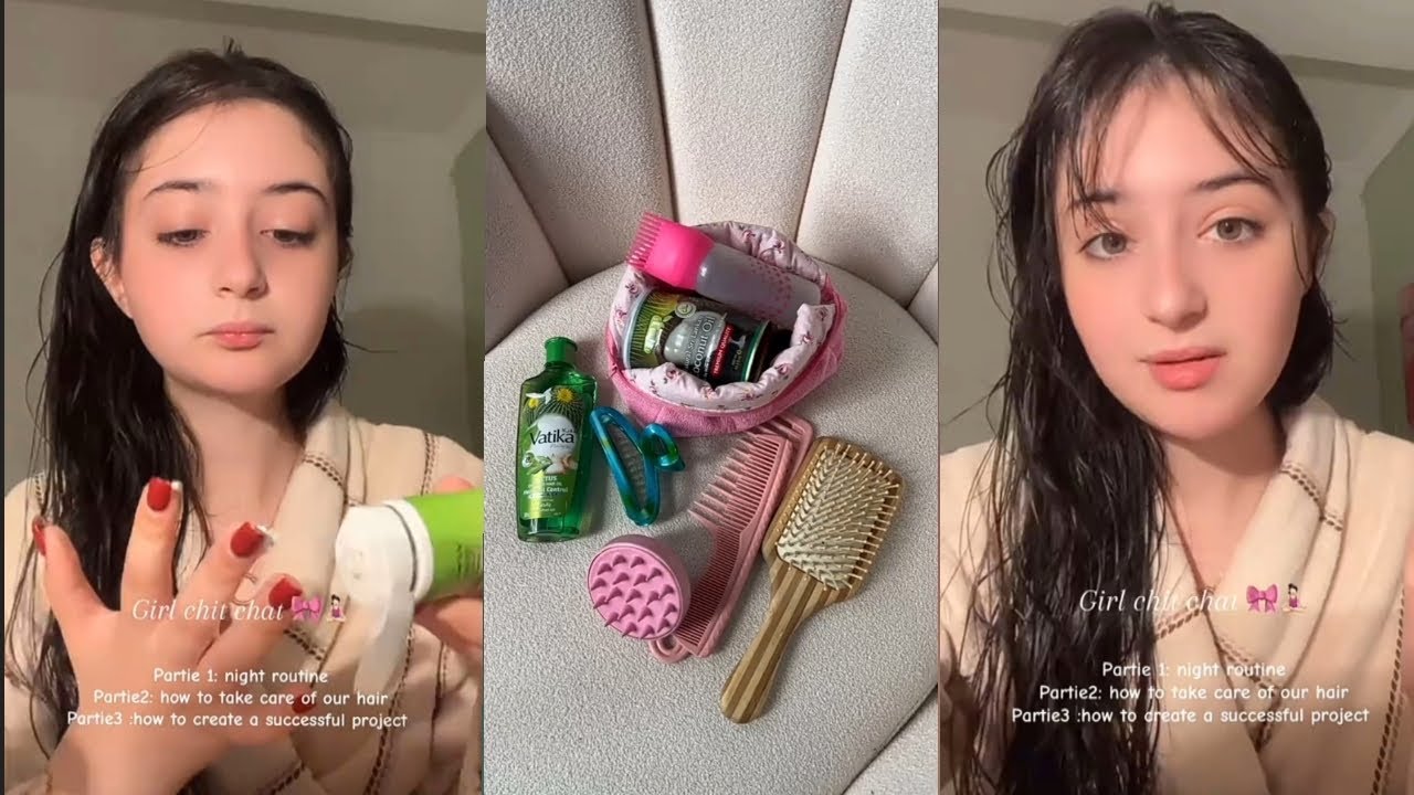 نور:روتيني الليلي/نصائح العناية بالشعر🌸