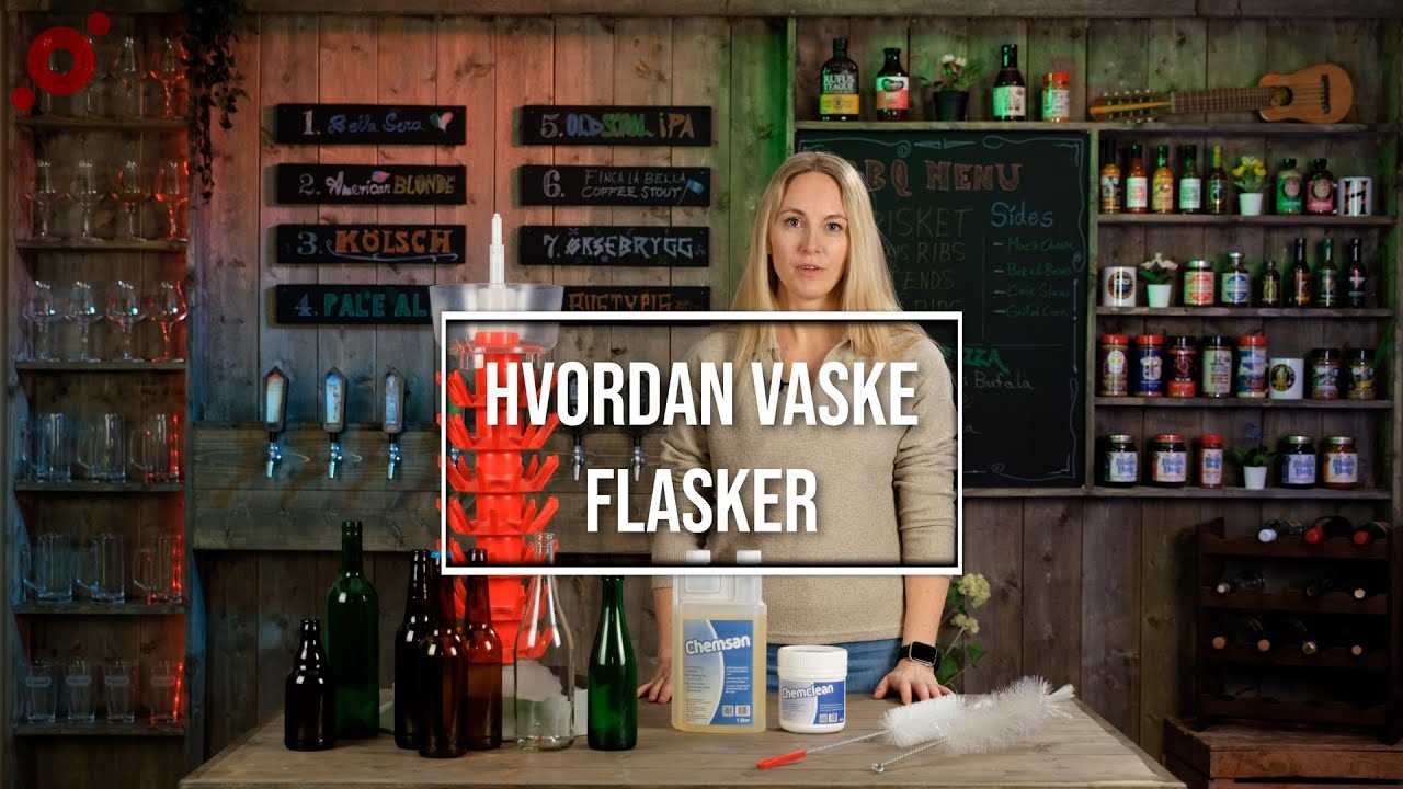 Hvordan vaske flasker med Chemclean og Chemsan