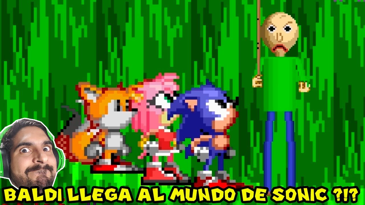 ¿QUÉ PASARÍA SI BALDI LLEGARA AL MUNDO DE SONIC? - Reacción Animaciones Level UP Pepe el Mago (#10)