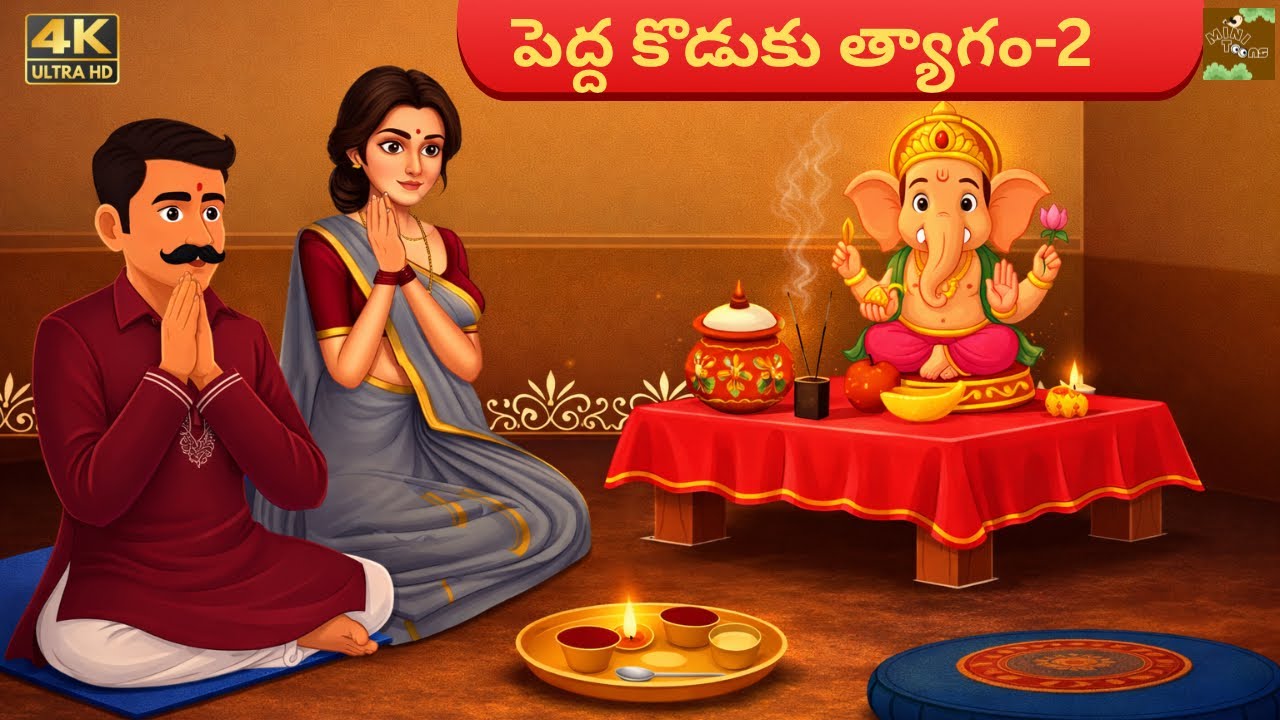 #telugustories పెద్ద కొడుకు త్యాగం-2 #minitoonstelugu #telugu #moralstories #bedtimestories #cartoon