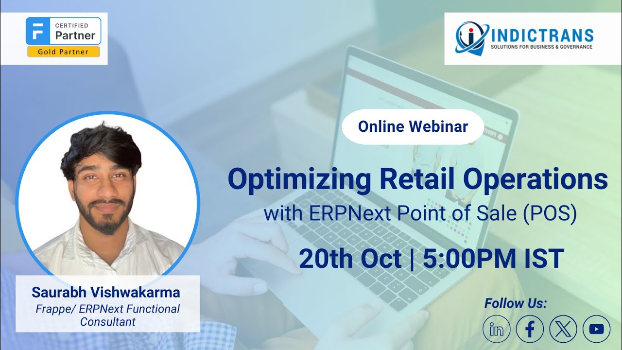 Webinar: Optimizing Retail Operations with #erpnext  #pointofsale  (POS)