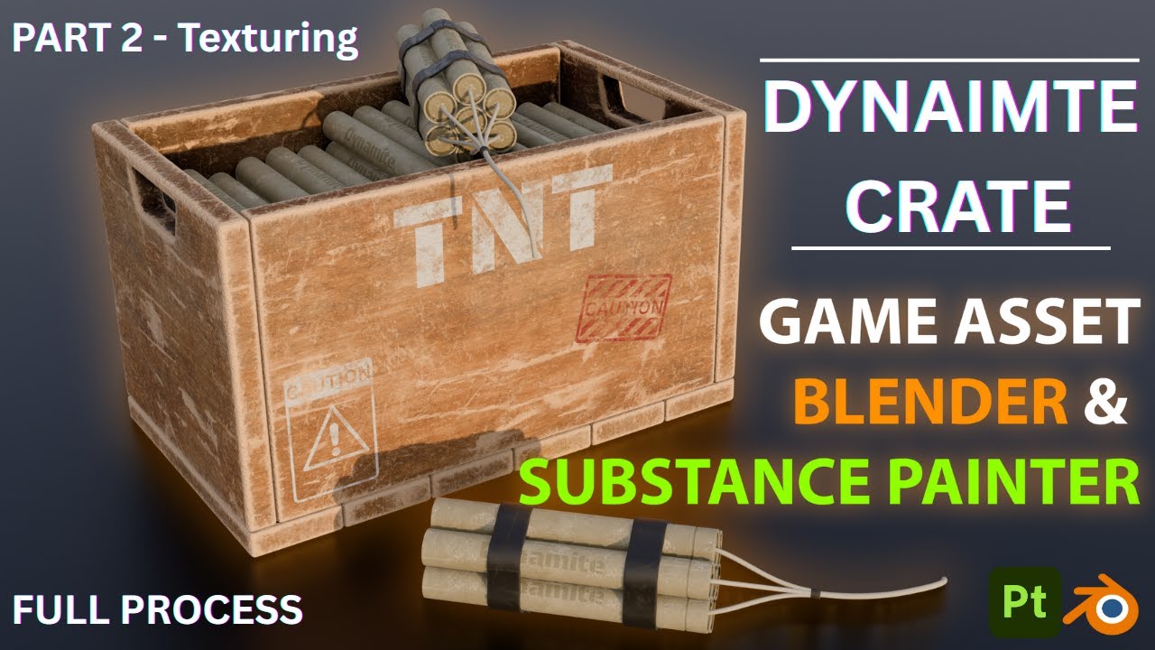 Creating Game Assets in Blender & Substance Painter | Part 2 – Texturing