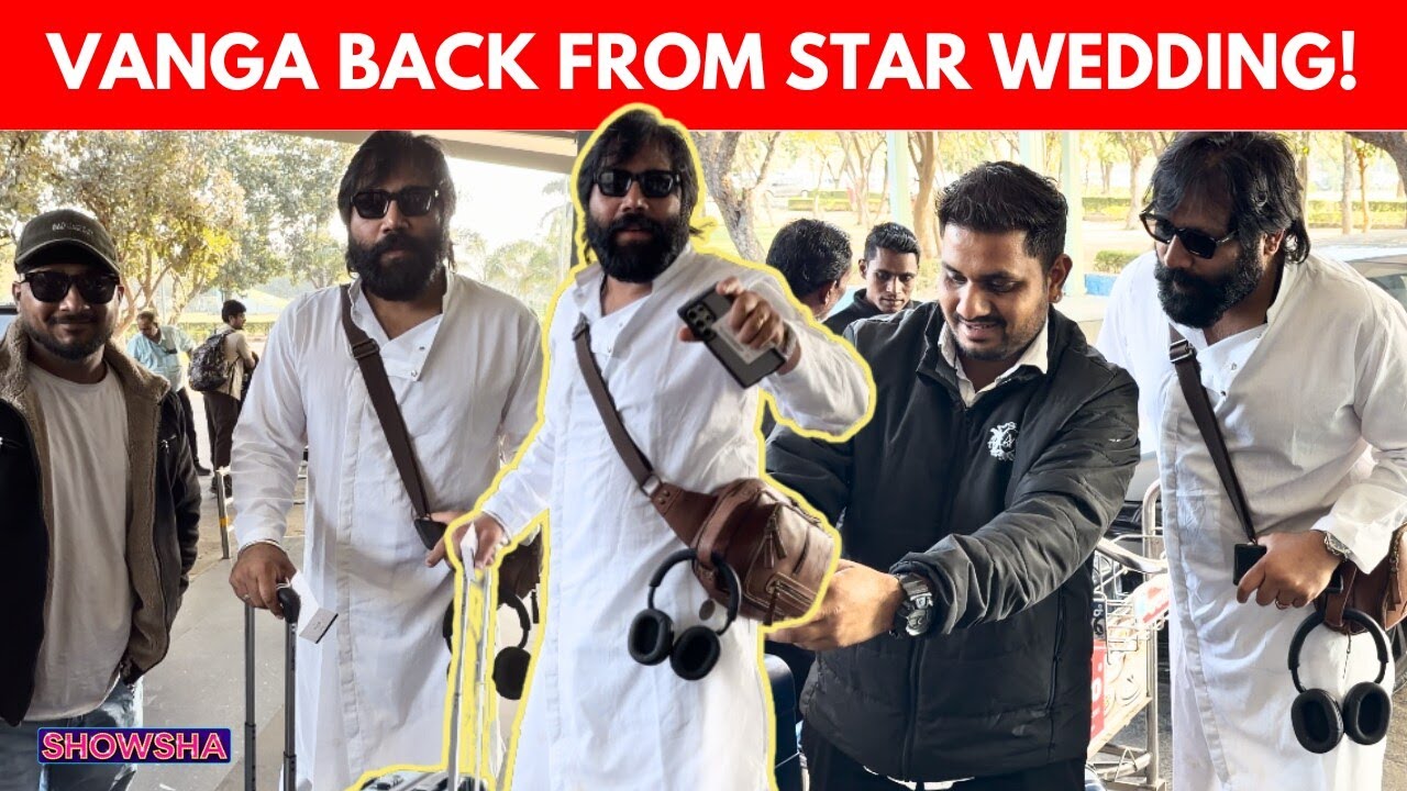 Sandeep Reddy Vanga Spotted At Airport Post Rashmika-Vijay Wedding, Clicks Selfies With Fans