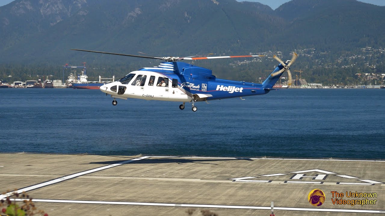 Sikorsky S-76 landing | Vancouver, BC | 4K