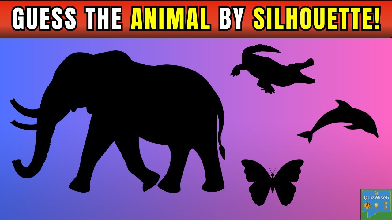 🐾 GUESS THE ANIMAL BY SILHOUETTE! 🔍 | Fun Animal Shadow Quiz Challenge for Everyone 🦁🐘