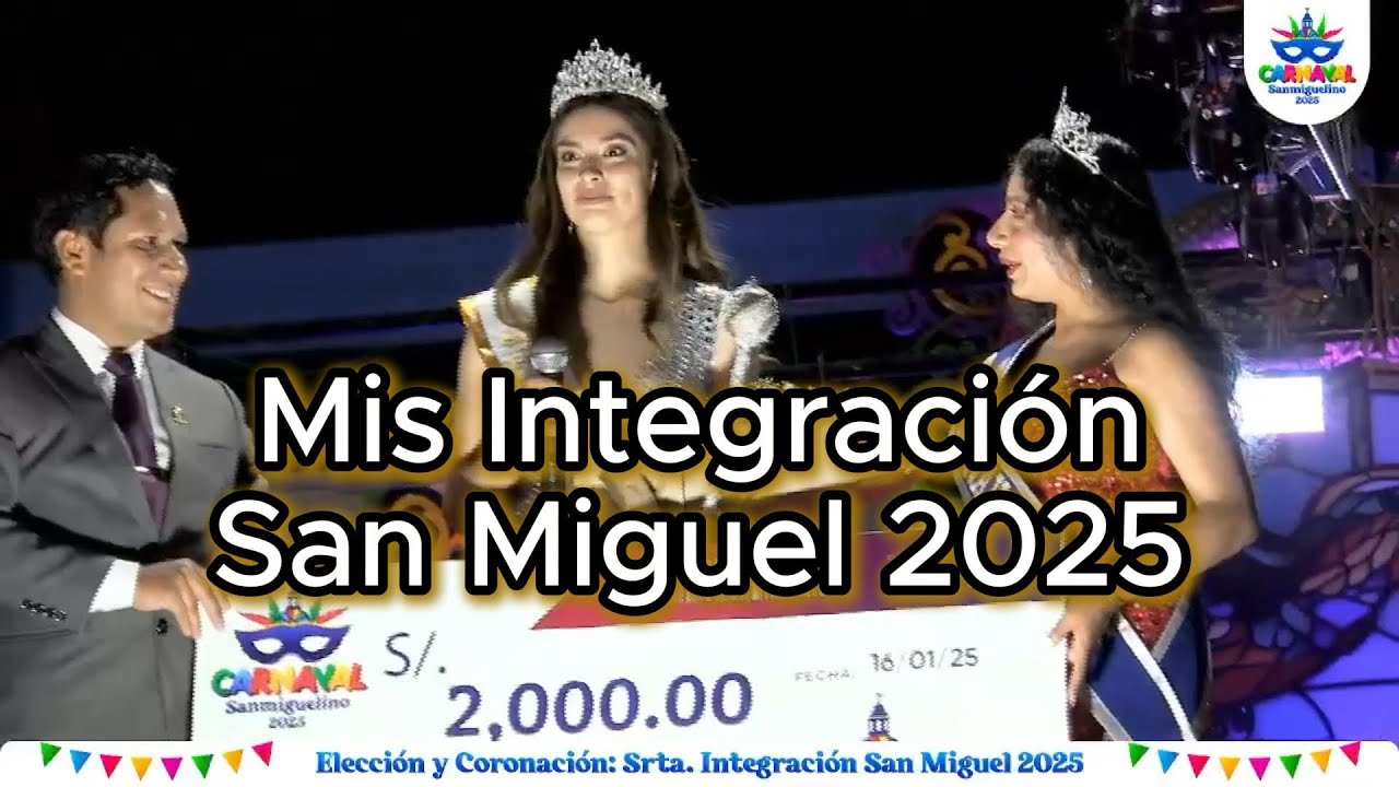 📍San Miguel | Coronación de Srta Integración del Carnaval Cajamarca 2025 #Carnaval2025 #Carnaval