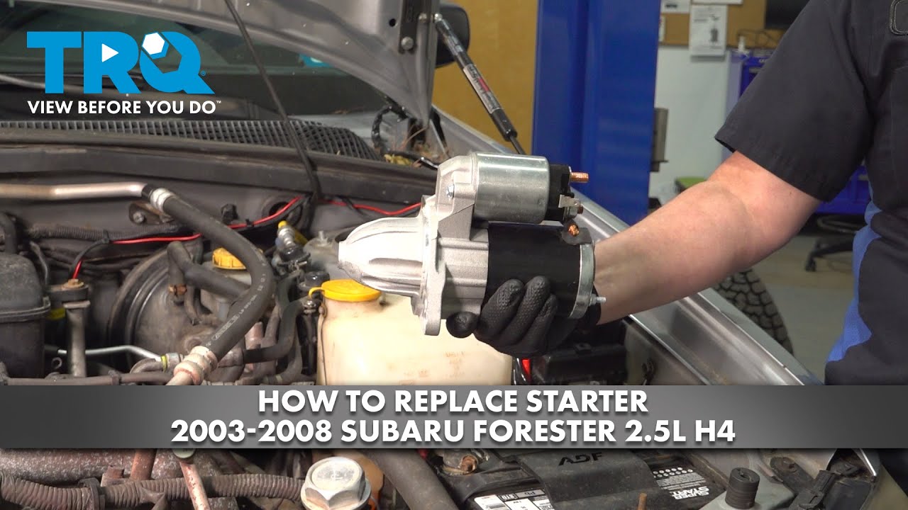 How to Replace Starter 2003-2008 Subaru Forester 2.5L H4