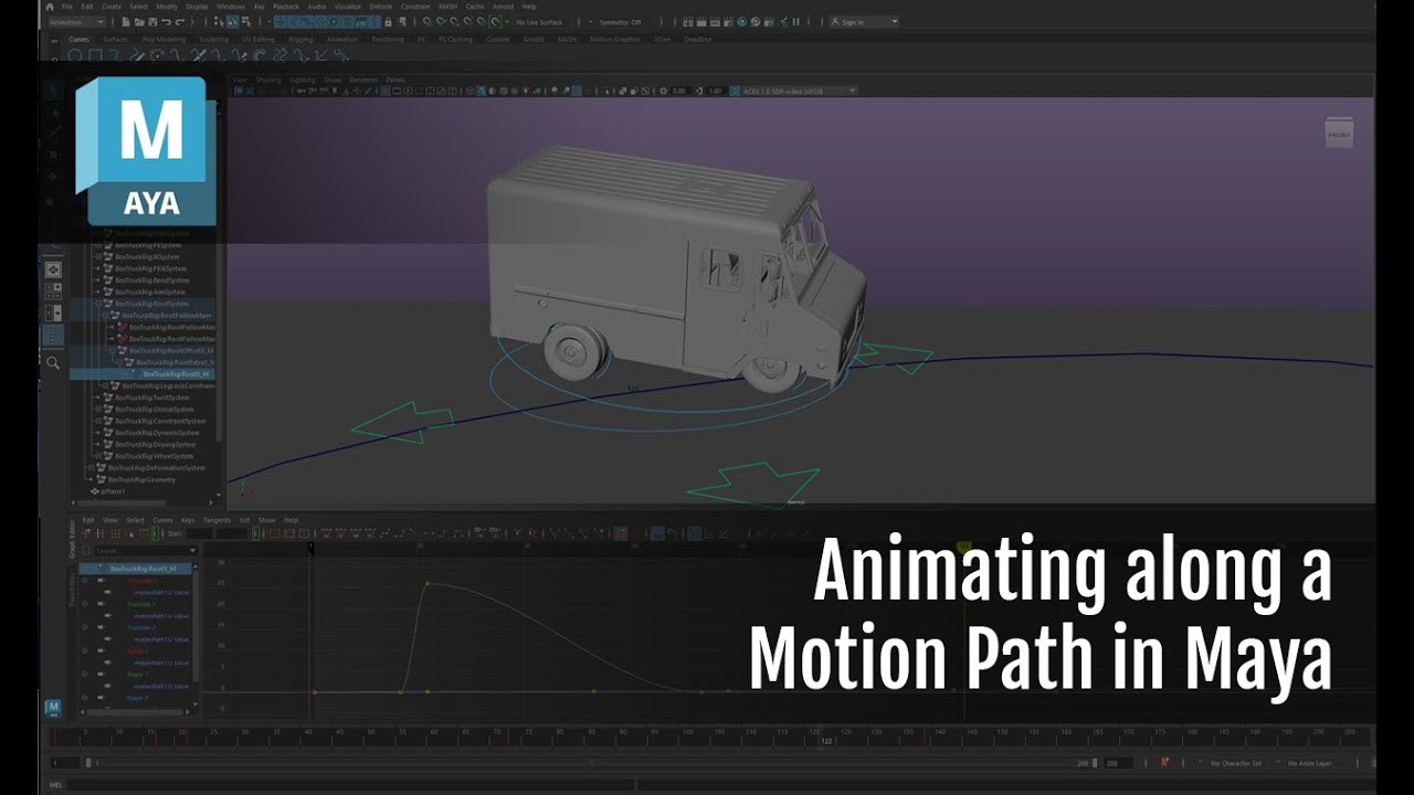 Animating along a Motion Path in Maya