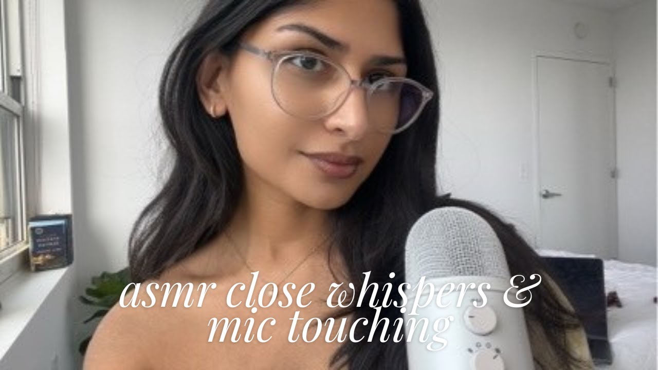 asmr mic touching & close whispers  🤍 | random yapping just hanging out