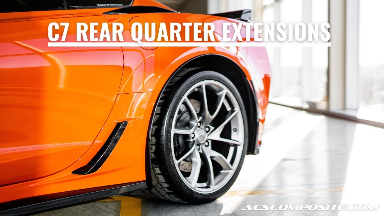 ACS Composite C7 Corvette ZR1, Z06 & Grand Sport Rear Quarter Extensions | 45-4-257 | Install Video