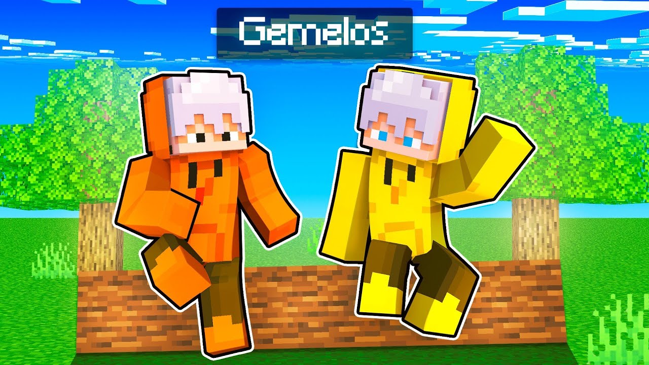 Jugando Minecraft con mi Hermano GEMELO!