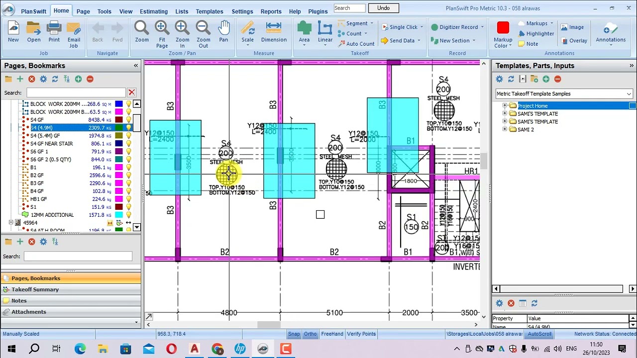 Slab reinforcement (1) by Planswift