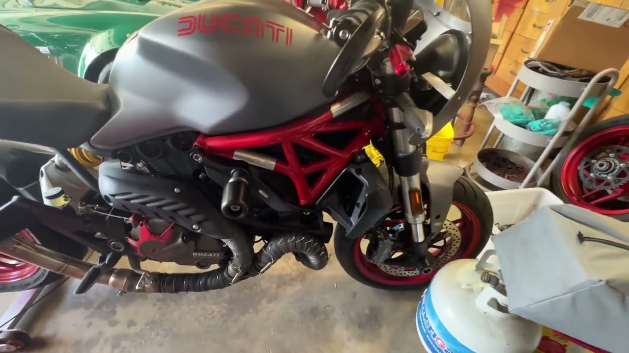 2017 Ducati 821 Monster Single -Sided Swing Arm Conversion Video #2. Project Finished.