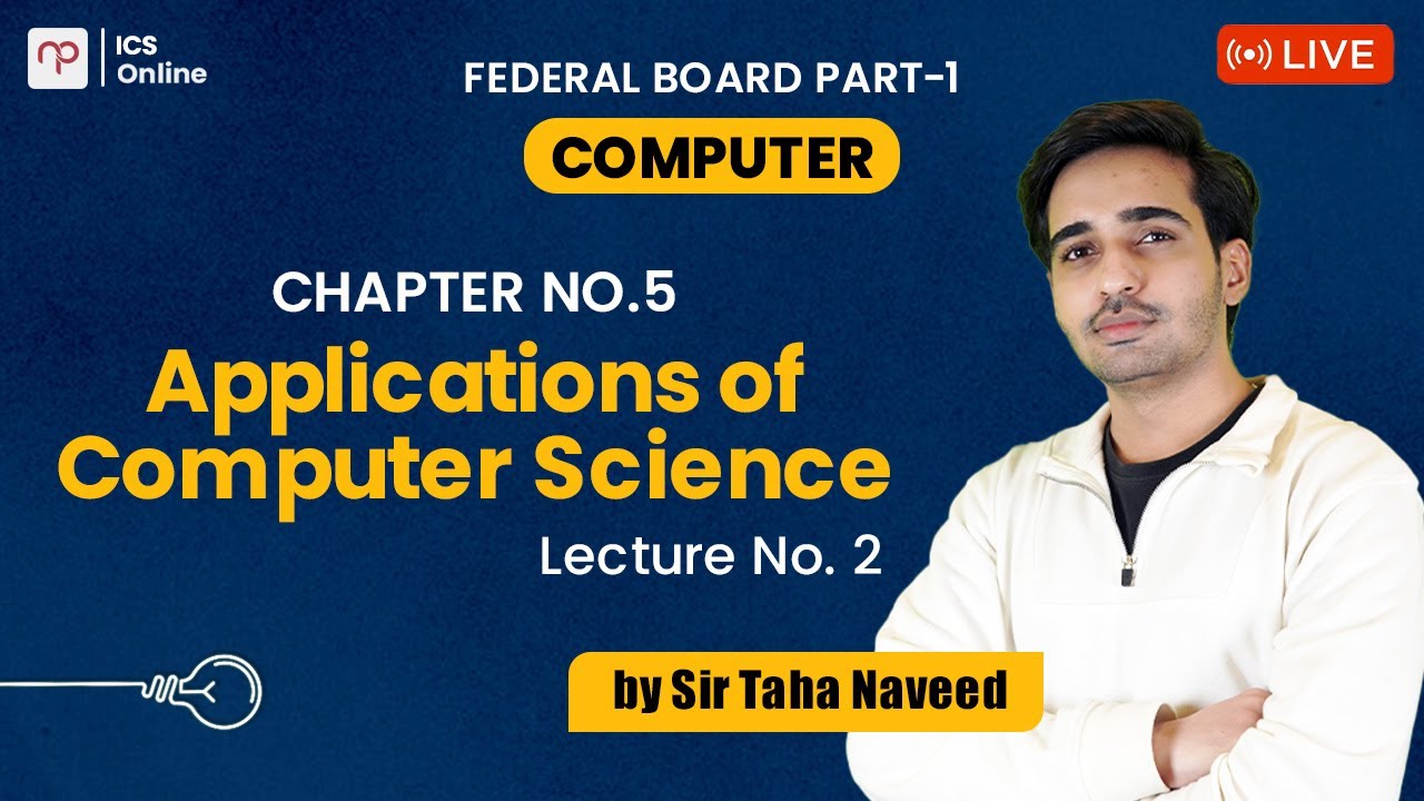 FBISE | Computer Part 1 | Applications of Computer Science| Lecture 2 | Sir Taha Naveed | ICS | NBF