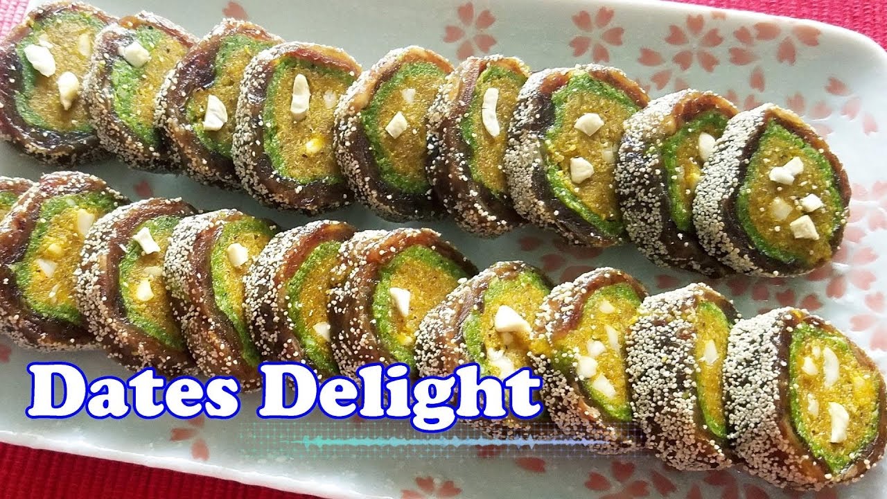 Dates Delight (खजूर की मिठाई बनाये एक नये तरीके से)  Dry fruits Cassata-Dry Fruits Rolls
