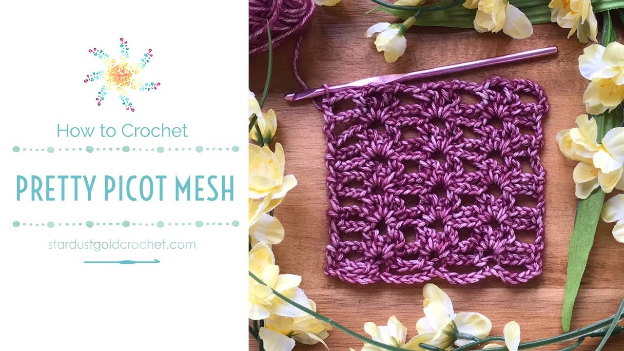 Pretty Picot Mesh | Stitch Explorers | How to Crochet Picot Mesh