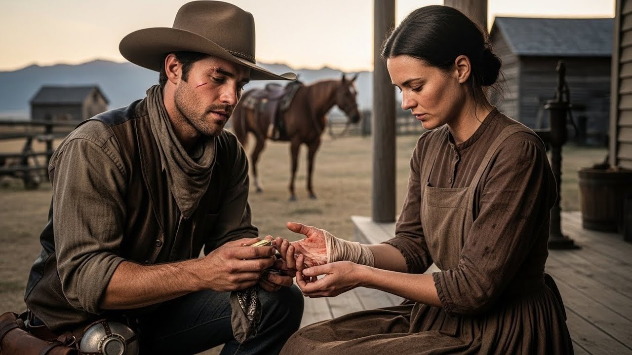 Her Hands Were Raw From Work No Woman Should Do, The Cowboy Wrapped Them and Said "Rest Now"