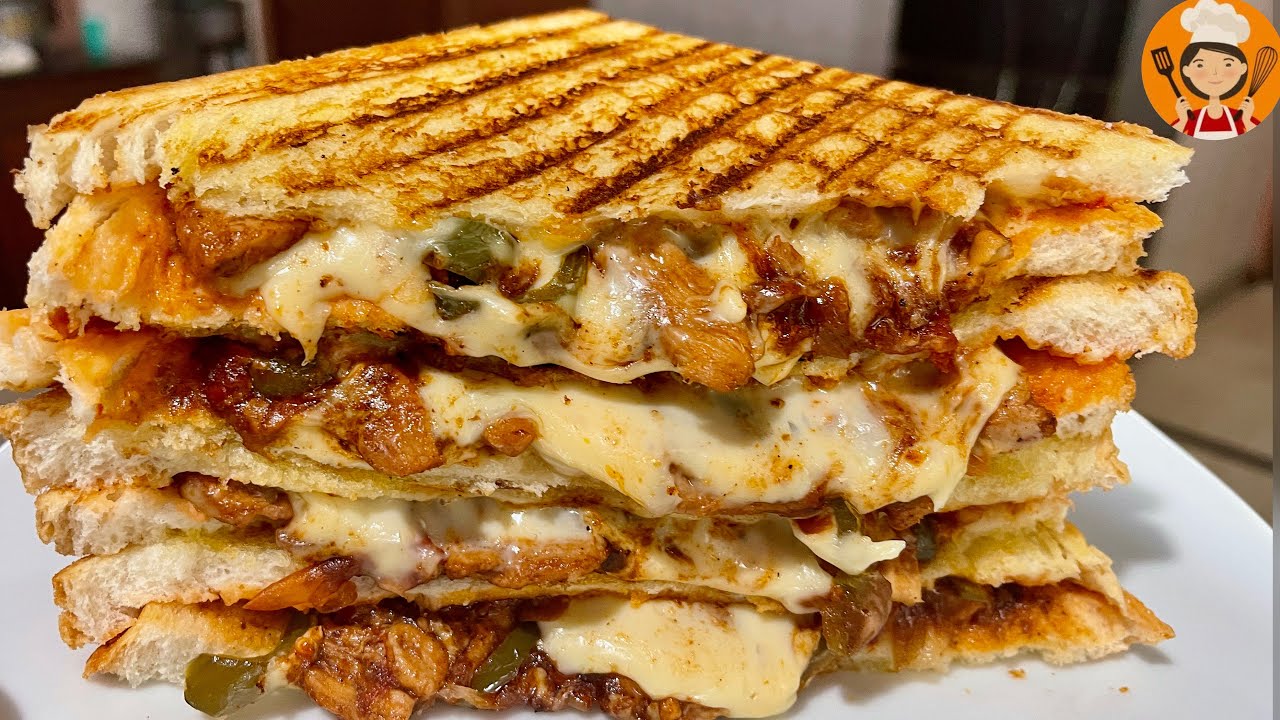 Chicken Fajita Sandwich Recipe | Chicken Cheese Sandwich Recipe | Fajita Chicken Sandwich Recipe