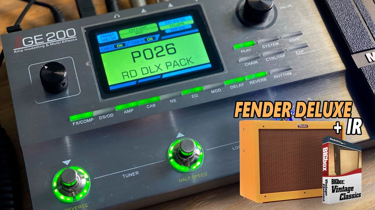 MOOER GE 200 - ESSÊNCIAIS WORSHIP TONE - FENDER BLUES DELUXE + IR REDWIREZ
