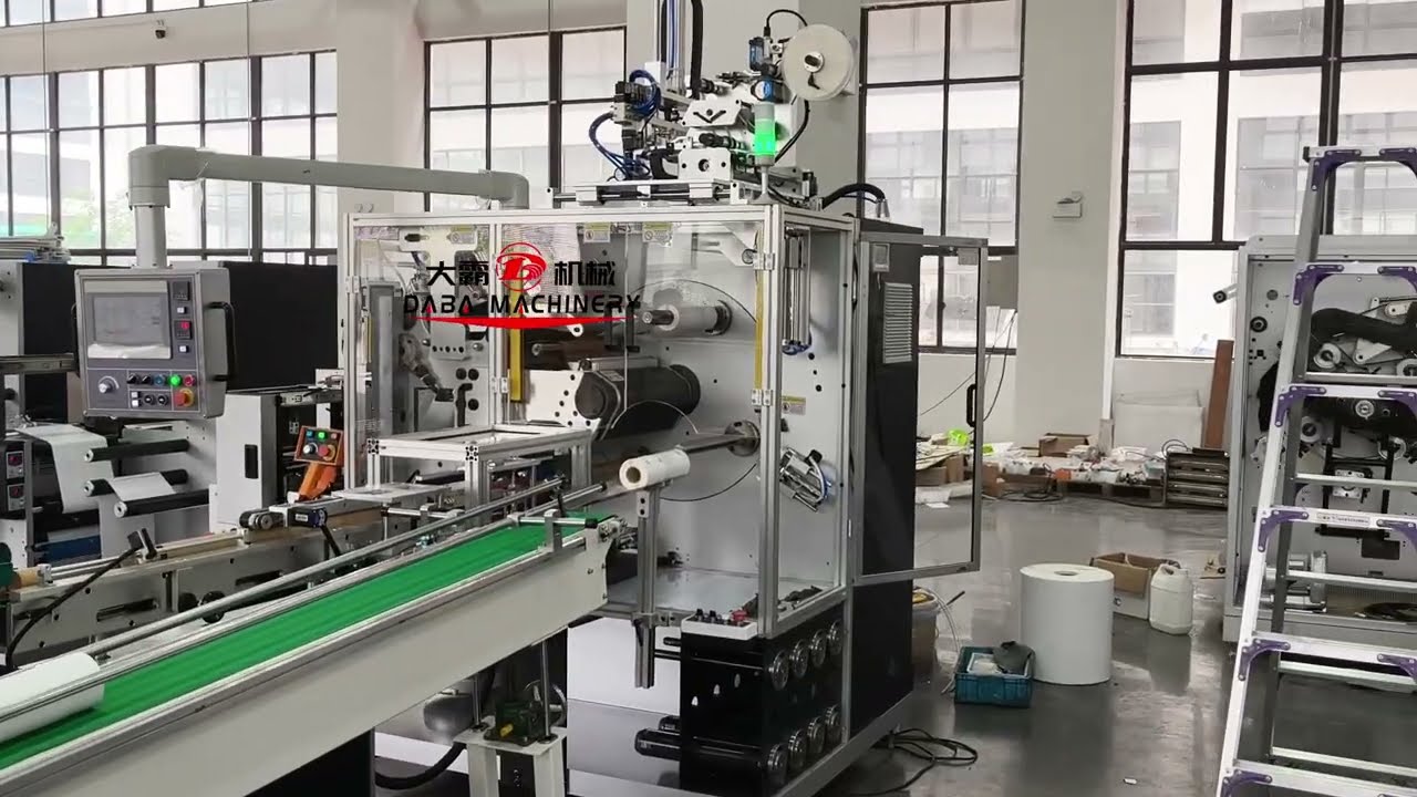 Label Sticker Die Cutting No-stop auto turret rewinding finished rolls shrink film packing inline