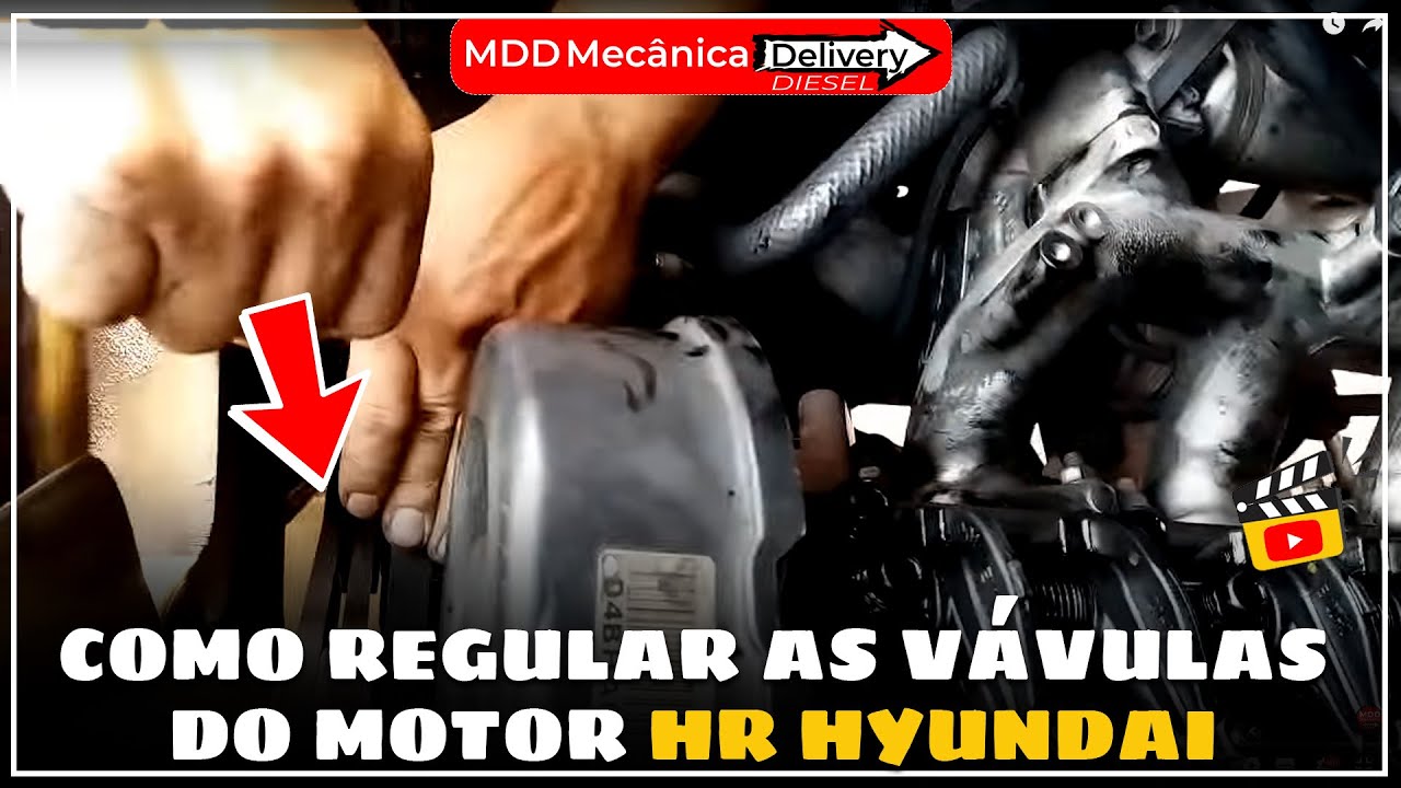 REGULAGEM DE VÁVULA DO MOTOR DA HR HYUNDAI