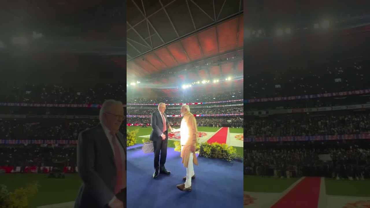 Modi, Albanese at Marvel Stadium in Melbourne