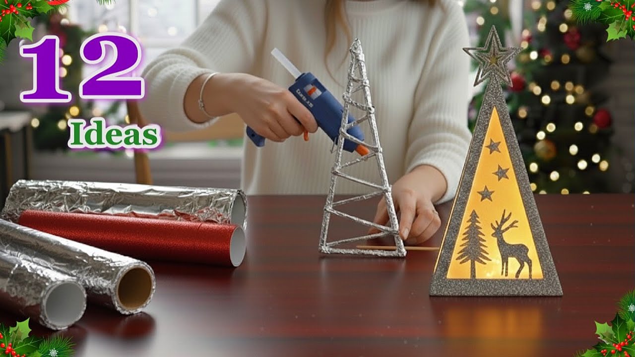 12 Affordable Christmas/Holiday Decoration ideas from Aluminium Foil | DIY Christmas craft idea 79☃️