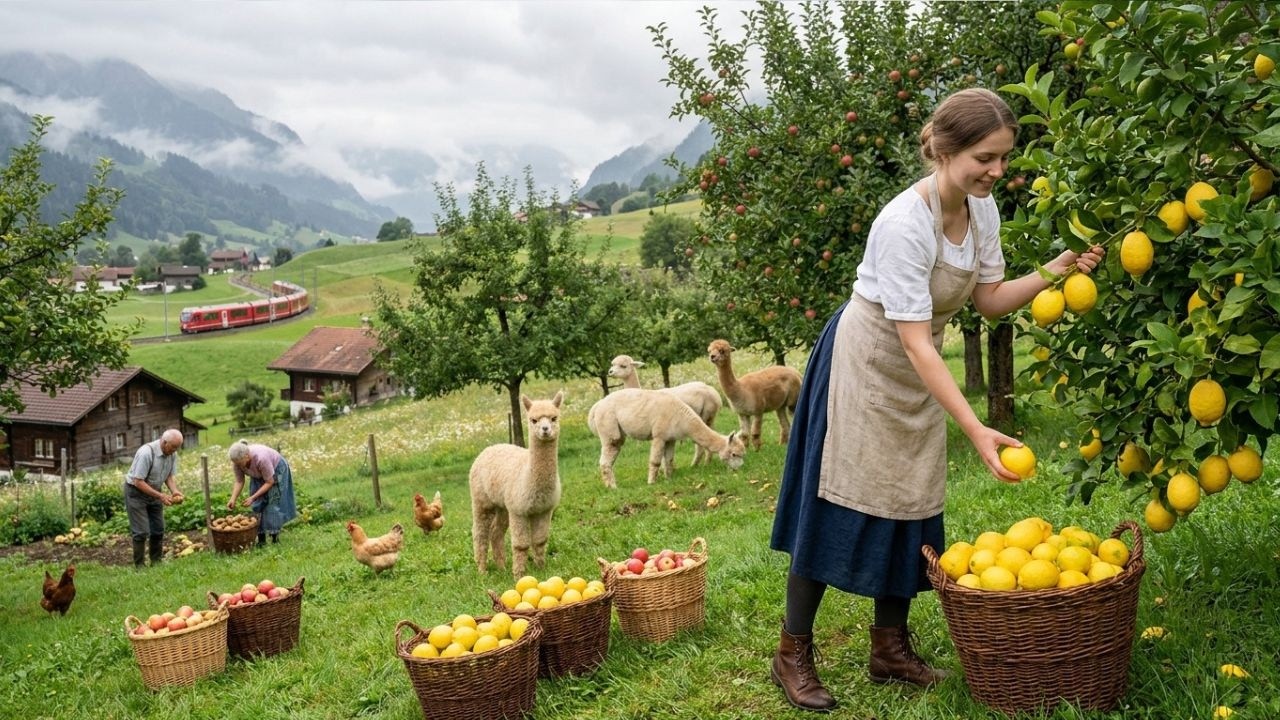 Peaceful Farm Life | Fruit and Vegetable Harvest, Farm Animals & Simple Countryside Living