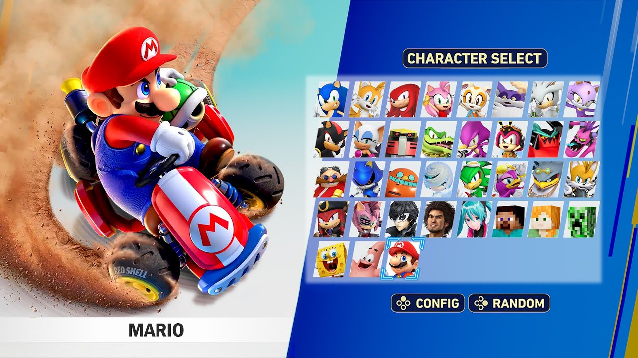 Sonic Racing CrossWorlds: Mario Gameplay (Mod)