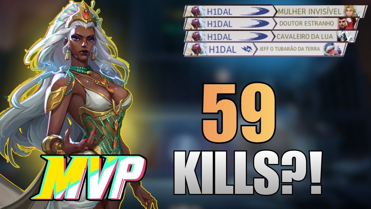 59 KILLS COM A STORM?! QUE PARTIDA FOI ESSA - Marvel Rivals