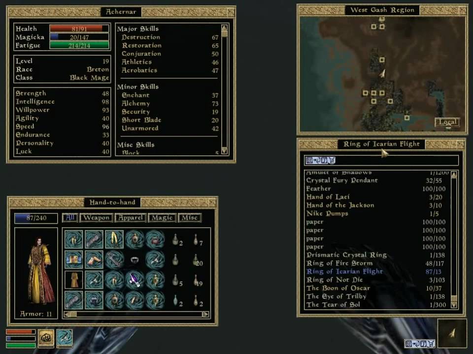 Morrowind - Ring of Icarian Flight